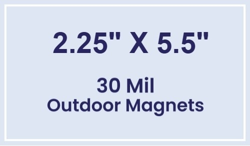 Magnet - 2.25x5.5 Square Corners - 30 Mil - Outdoor Safe