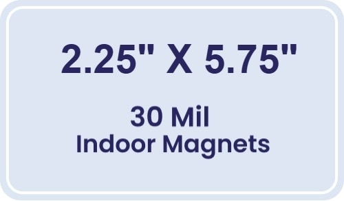 Magnet - 2.25x5.75 Round Corners - 30 Mil