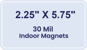 Magnet - 2.25x5.75 Round Corners - 30 Mil