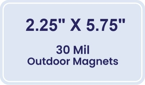 Magnet - 2.25x5.75 Round Corners - 30 Mil - Outdoor Safe