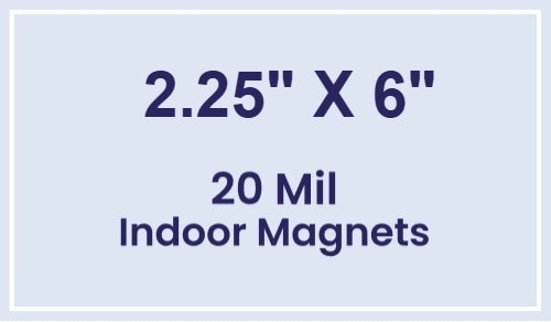 Magnet - 2.25x6 Square Corners - 20 mil