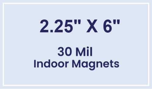 Magnet - 2.25x6 Square Corners - 30 Mil