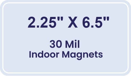 Magnet - 2.25x6.5 Round Corners - 30 Mil