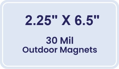 Magnet - 2.25x6.5 Round Corners - 30 Mil - Outdoor Safe