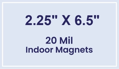 Magnet - 2.25x6.5 Square Corners - 20 Mil