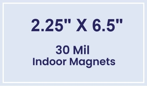 Magnet - 2.25x6.5 Square Corners - 30 Mil