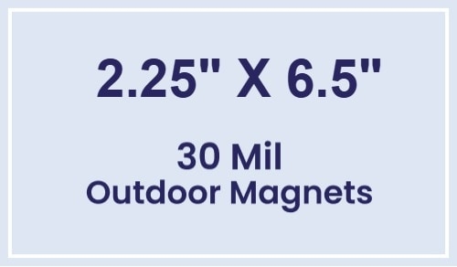 Magnet - 2.25x6.5 Square Corners - 30 Mil - Outdoor Safe