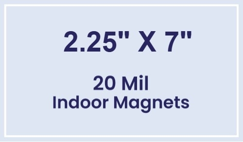 Magnet - 2.25x7 Square Corners - 20 mil