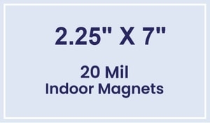 Magnet - 2.25x7 Square Corners - 20 mil