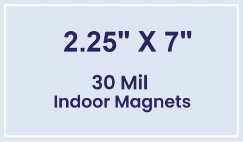 Magnet - 2.25x7 Square Corners - 30 Mil