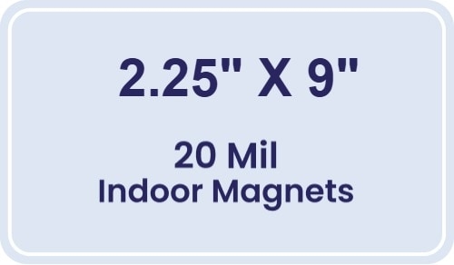 Magnet - 2.25x9 Round Corners - 20 mil