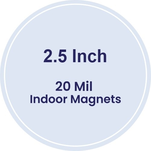 Magnet - 2.5" Diameter Circle - 20 Mil