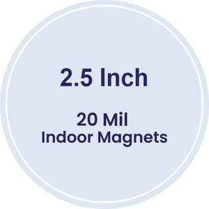 Magnet - 2.5" Diameter Circle - 20 Mil
