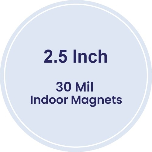 Magnet - 2.5" Diameter Circle - 30 Mil