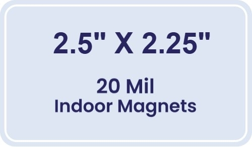 Magnet - 2.5x2.25 Round Corners - 20 Mil