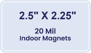 Magnet - 2.5x2.25 Round Corners - 20 Mil