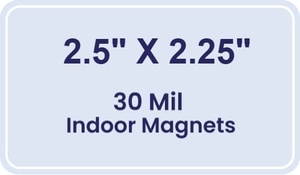 Magnet - 2.5x2.25 Round Corners - 30 Mil