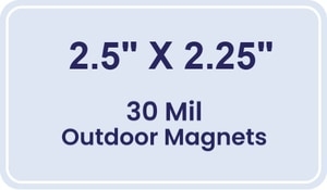 Magnet - 2.5x2.25 Round Corners - 30 Mil - Outdoor Safe