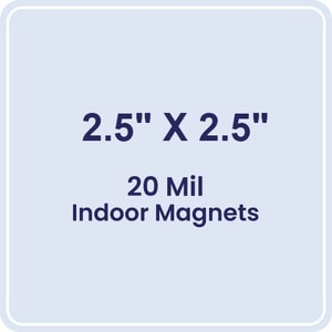 Magnet - 2.5x2.5 Round Corners - 20 Mil