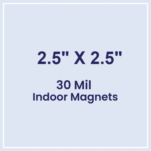 Magnet - 2.5x2.5 Square Corners - 30 Mil