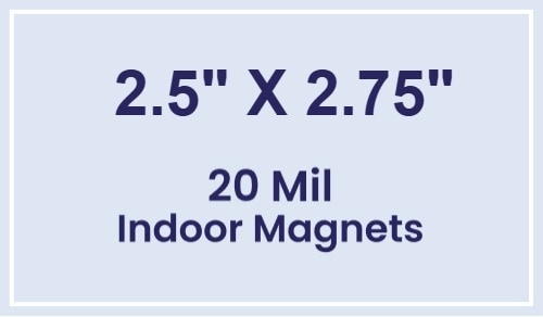 Magnet - 2.5x2.75 Square Corners - 20 mil