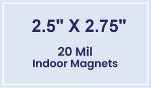 Magnet - 2.5x2.75 Square Corners - 20 mil
