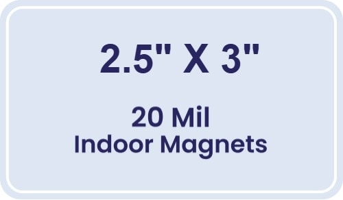 Magnet - 2.5x3 Round Corners - 20 Mil