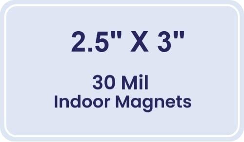Magnet - 2.5x3 Round Corners - 30 Mil