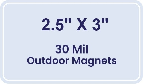 Magnet - 2.5x3 Round Corners - 30 Mil - Outdoor Safe