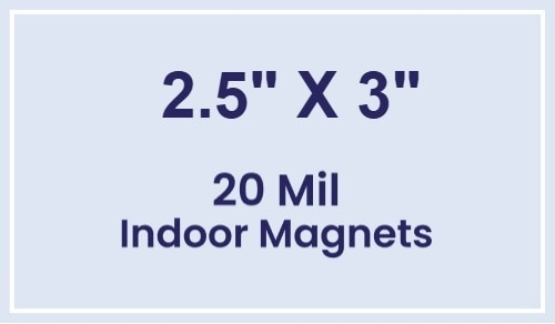 Magnets - 2.5x3 Square Corners - 20 Mil - 4 Color Process