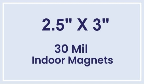 Magnet - 2.5x3 Square Corners - 30 Mil