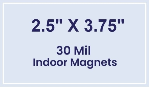 Magnet - 2.5x3.75 Square Corners - 30 Mil