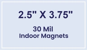 Magnet - 2.5x3.75 Square Corners - 30 Mil