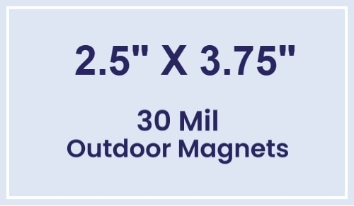 Magnet - 2.5x3.75 Square Corners - 30 Mil - Outdoor Safe
