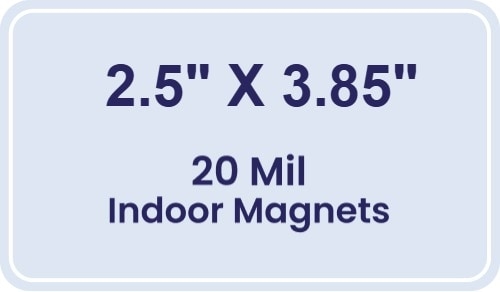 Magnet - 2.5x3.85 Round Corners - 20 Mil