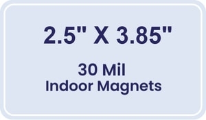 Magnet - 2.5x3.85 Round Corners - 30 Mil