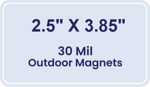Magnet - 2.5x3.85 Round Corners - 30 Mil - Outdoor Safe