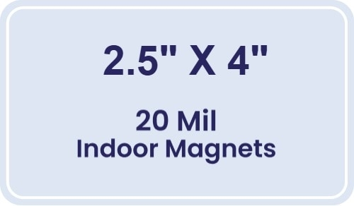 Magnet - 2.5x4 Round Corners - 20 Mil
