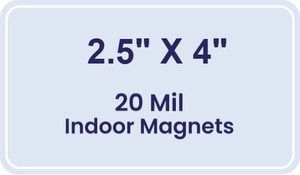 Magnet - 2.5x4 Round Corners - 20 Mil