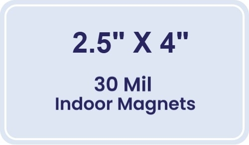 Magnet - 2.5x4 Round Corners - 30 Mil