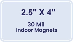 Magnet - 2.5x4 Round Corners - 30 Mil