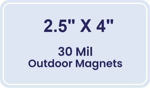 Magnet - 2.5x4 Round Corners - 30 Mil - Outdoor Safe