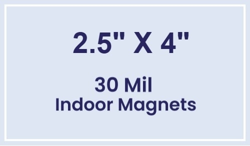 Magnet - 2.5x4 Square Corners - 30 Mil