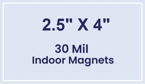 Magnet - 2.5x4 Square Corners - 30 Mil