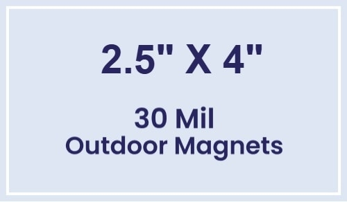 Magnet - 2.5x4 Square Corners - 30 Mil - Outdoor Safe