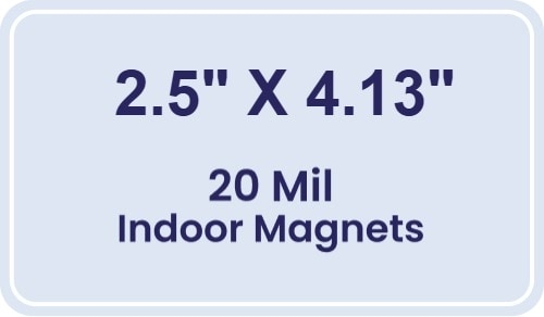 Magnet - 2.5x4.125 Round Corners - 20 mil