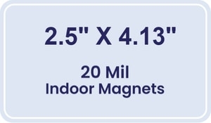 Magnet - 2.5x4.125 Round Corners - 20 mil