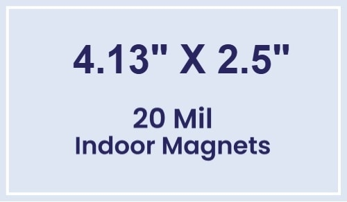 Magnet - 2.5x4.125 Square Corners - 20 Mil