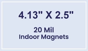 Magnet - 2.5x4.125 Square Corners - 20 Mil