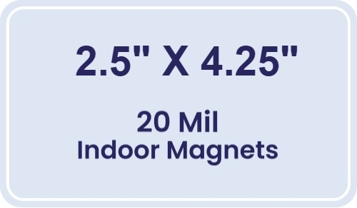 Magnet - 2.5x4.25 Round Corners - 20 Mil